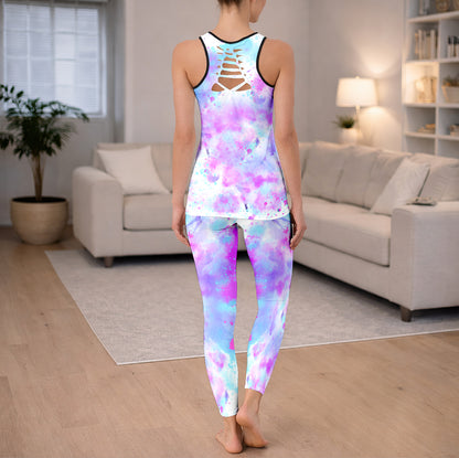 Neon Skull Gothic Art Tanktop and Legging
