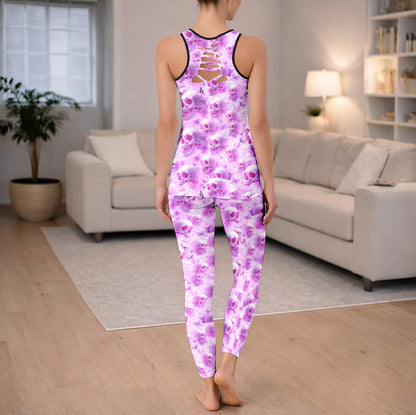Ethereal Skull Mist Art Tanktop and Leggings