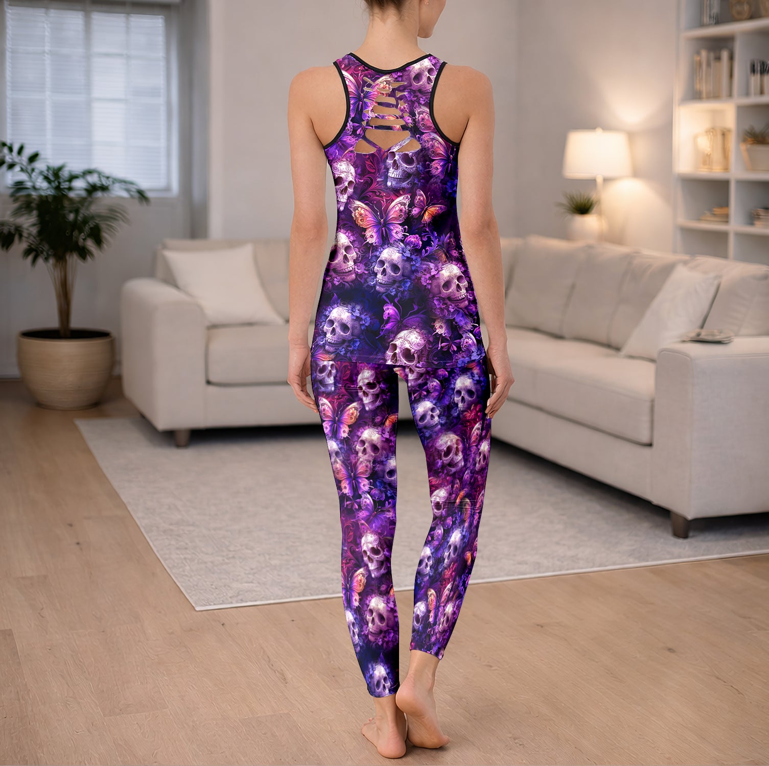 Purple Skull Butterfly Dream Tanktop and Legging