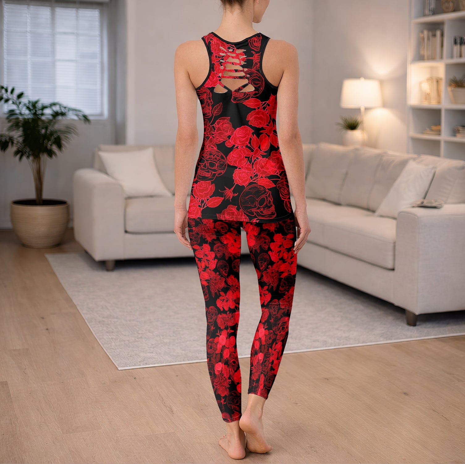 Eternal Rose Grave Pattern Tanktop and Leggings