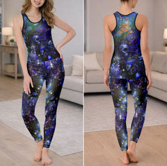Mystic Sapphire Skull Art Tanktop and Legging