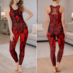 Gothic Skull Embrace Art Tanktop and Legging