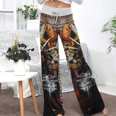 Sweet Dream Horror Theme Women's High-waisted Wide Leg Pants | Wonder Skull