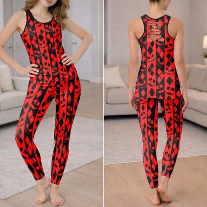 Spooky Diamond Vertical Tanktop and Leggings