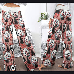 Blood Horror Theme Women's High-waisted Wide Leg Pants | Wonder Skull