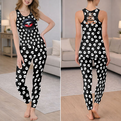 Dark Lip Skull Kiss Tanktop and Legging
