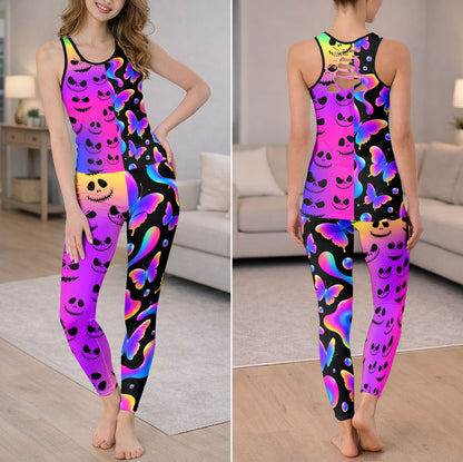 Spooky Sweet Neon Pattern Tanktop and Legging