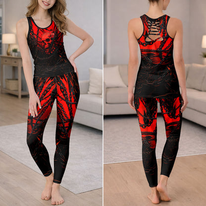 Chain Skull Infernal Art Tanktop and Leggings