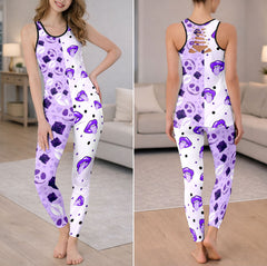 Gothic Purple Lips Art Tanktop and Legging