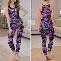 Twisted Thorns Skulls Art Tanktop and Leggings