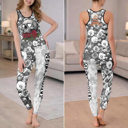 Gothic Skull Love Lock Tanktop and Legging