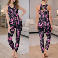 Neon Pink Butterfly Dream Tanktop and Legging