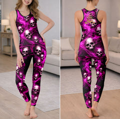 Electric Magenta Crypt Tanktop and Leggings