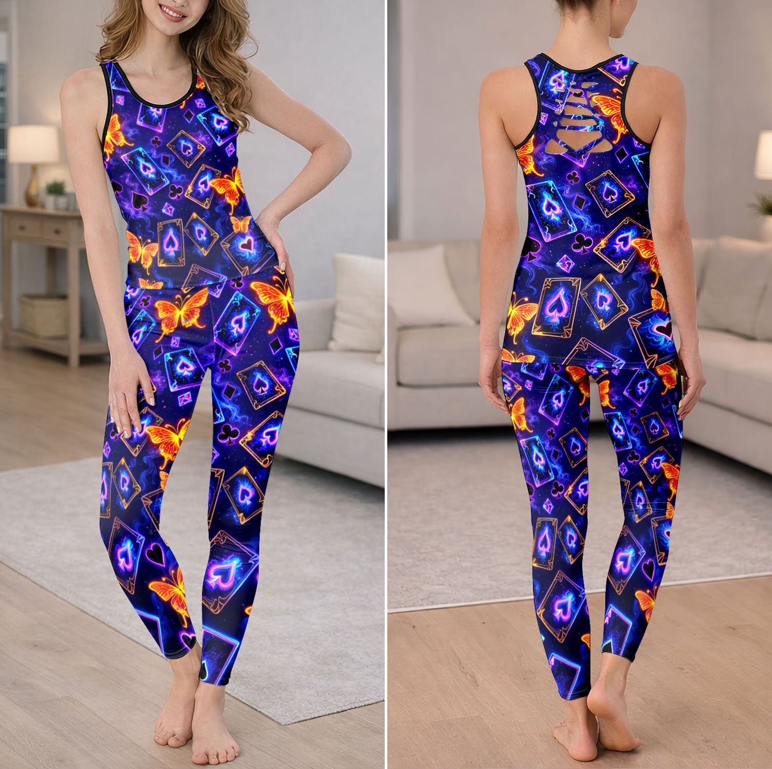Neon Luminous Butterfly Souls Tanktop and Leggings