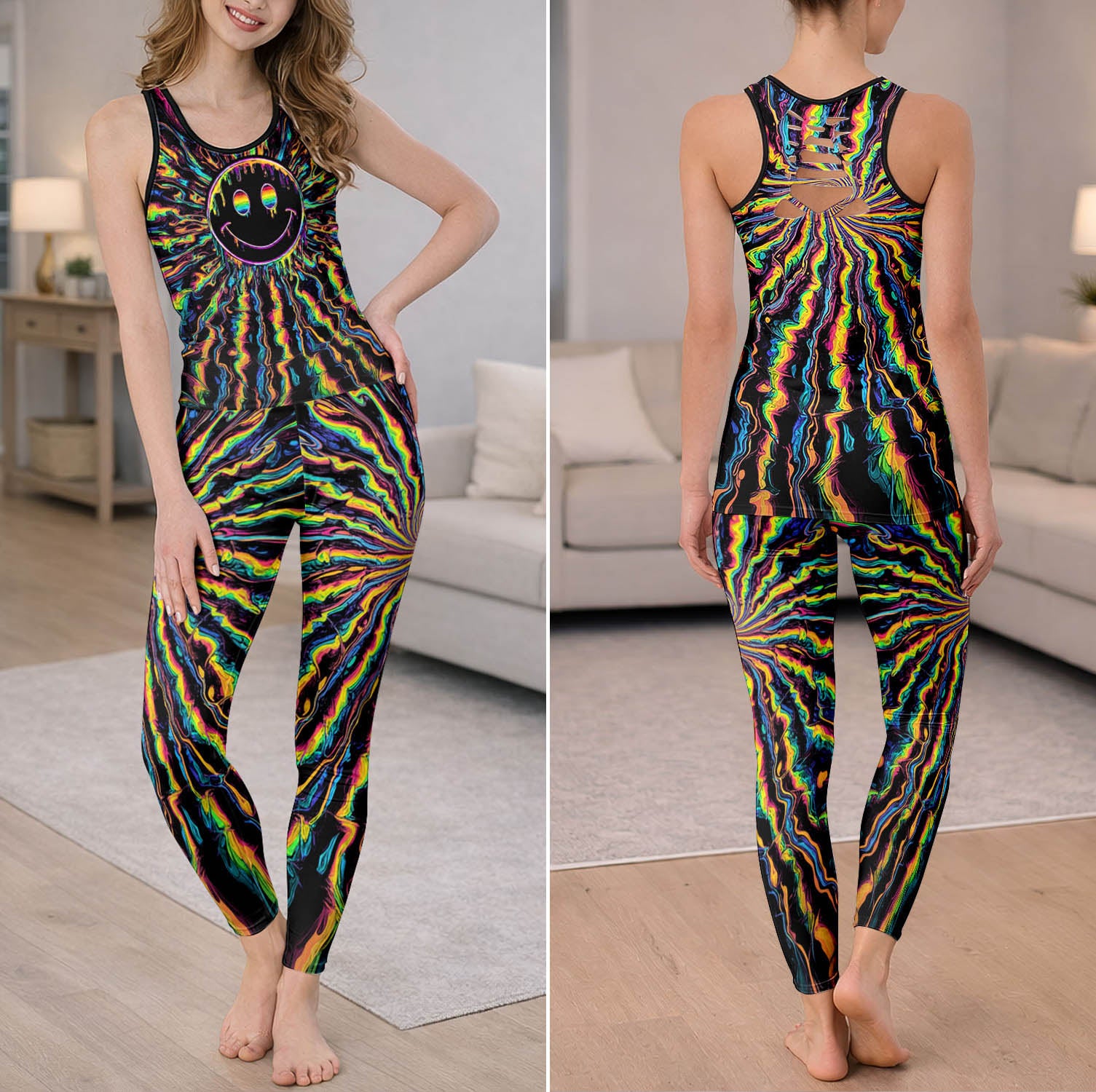 Melting Smiles Colorful Art Tanktop and Leggings