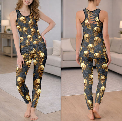 Golden Dusk Skull Harvest Tanktop and Leggings