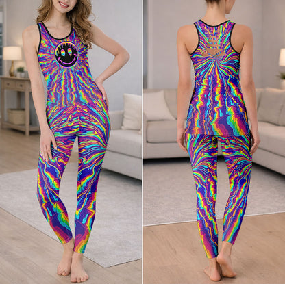 Radiant Distortion Prism Smile Tanktop and Leggings