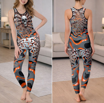 Silver Ripple Art Tanktop and Leggings