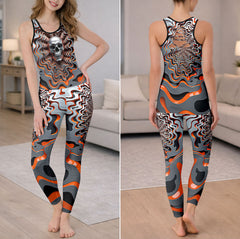 Silver Ripple Art Tanktop and Leggings