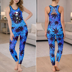 Electric Splatter Skeleton Art Tanktop and Leggings