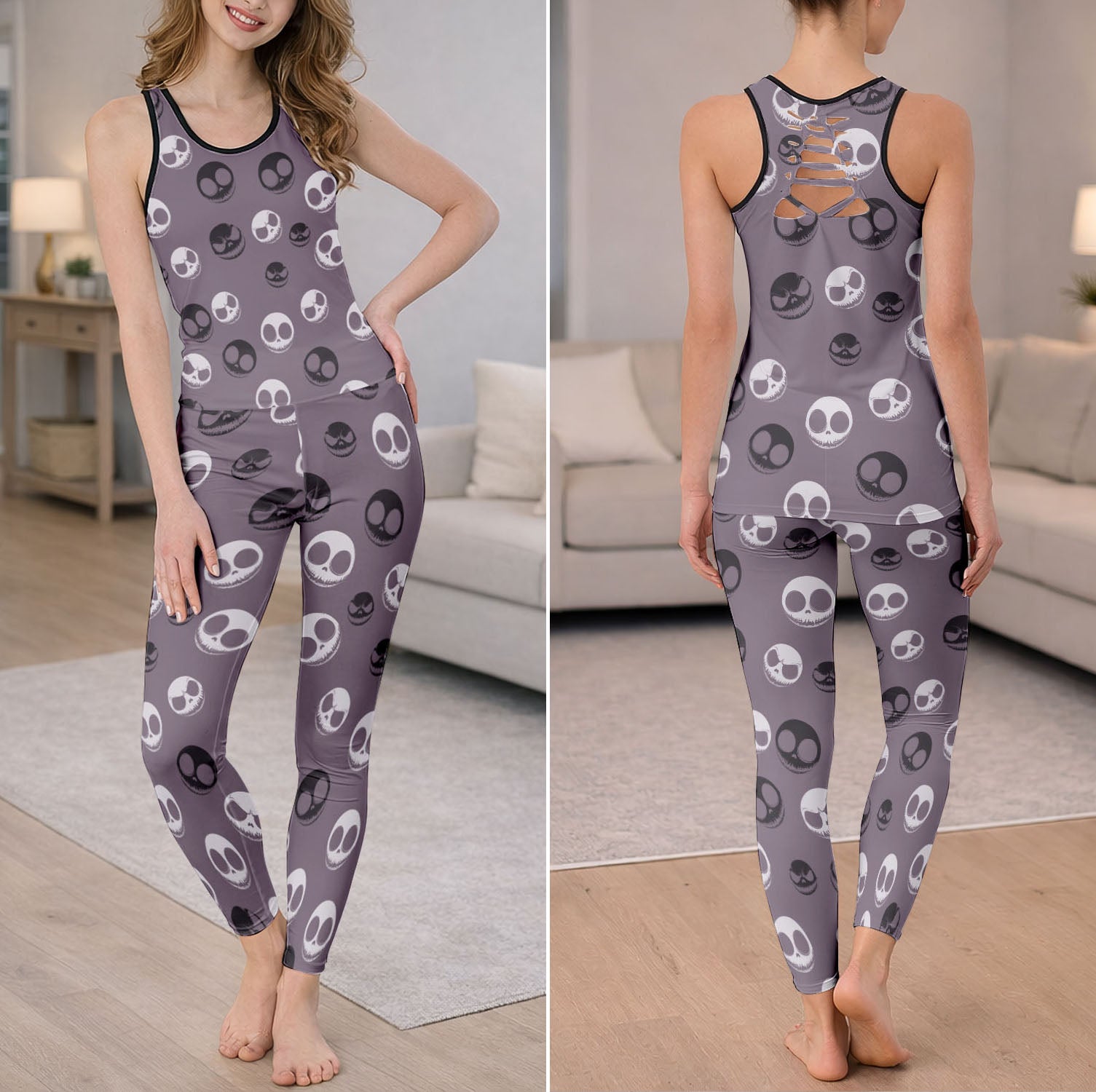 Gothic Skull Chill Art Tanktop and Legging