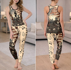 Skeleton Rose Skyline Tanktop and Legging