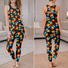 Electric Graffiti Skull Graves Tanktop and Leggings
