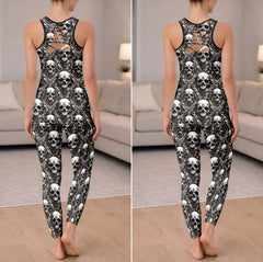 Baroque Skull Filigree Art Tanktop and Legging