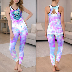 Neon Skull Gothic Art Tanktop and Legging