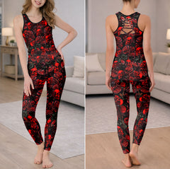 Scarlet Shadow Skulls Tanktop and Leggings