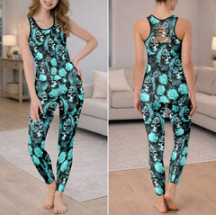 Turquoise Skull Dreamscap Tanktop and Leggings