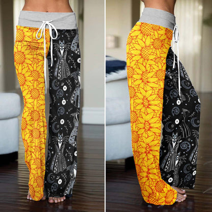 Midnight Gothic Carnival Women's High-waisted Wide Leg Pants
