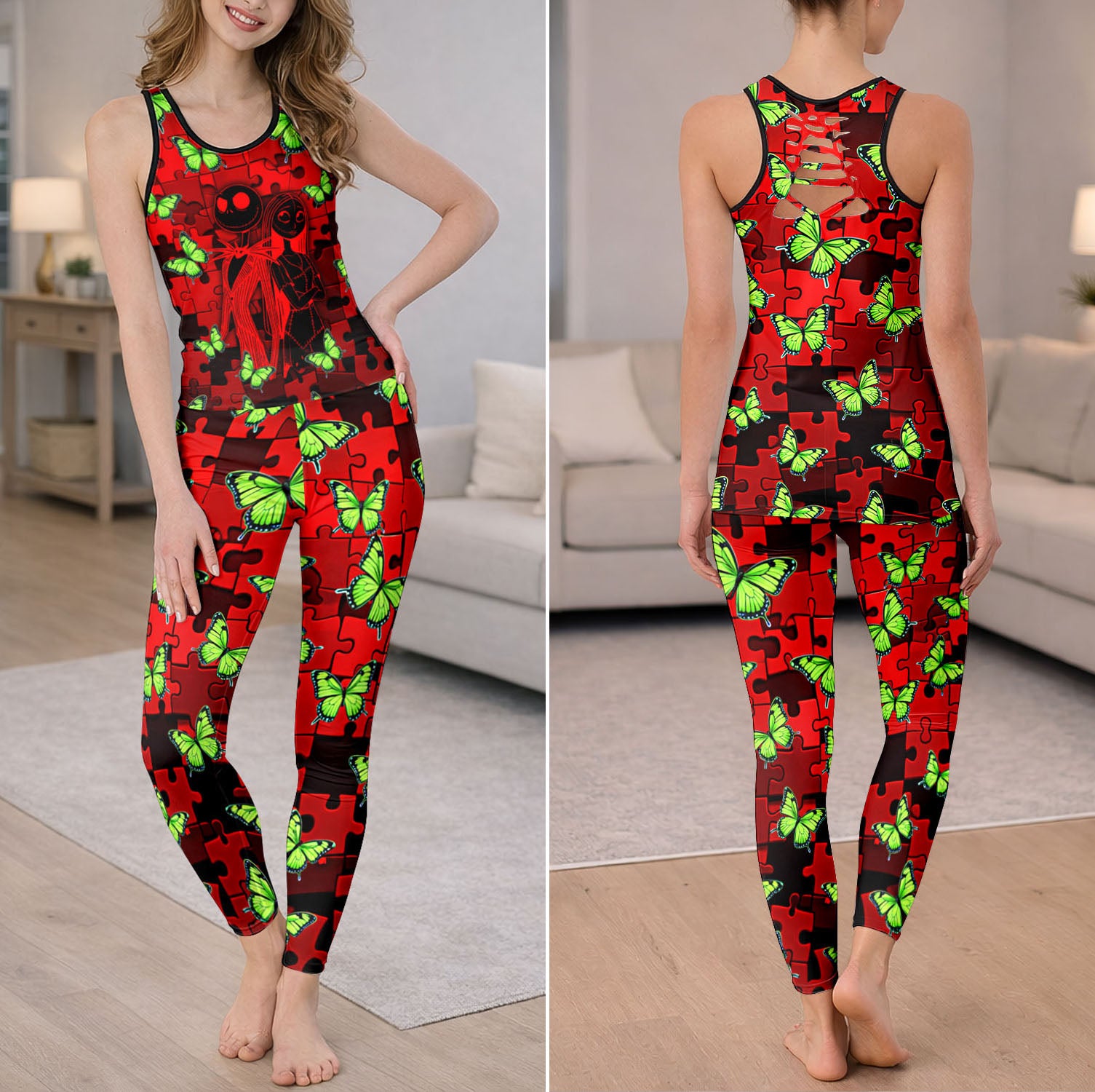 Neon Nature's Puzzle Tanktop and Leggings