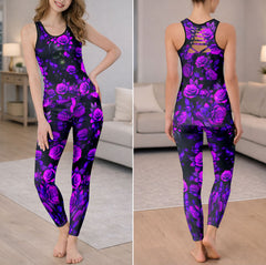 Purple Electric Skull Flora Tanktop and Leggings