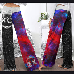 Psycho Scary Smoke Women's High-waisted Wide Leg Pants | Wonder Skull