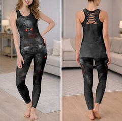 Dark Inferno Sentinel Skull Tanktop and Leggings