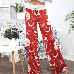 Christmas Nightmare Theme Women's High-waisted Wide Leg Pants | Wonder Skull