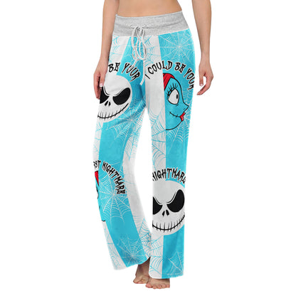 Worst Nightmare Theme Women's High-waisted Wide Leg Pants | Wonder Skull