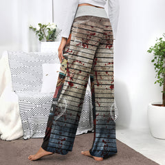 Sweet Dream Horror Theme Women's High-waisted Wide Leg Pants | Wonder Skull