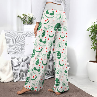Cool Christmas Nightmare Theme Women's High-waisted Wide Leg Pants | Wonder Skull
