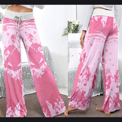 Pink Nightmare Christmas Theme Women's High-waisted Wide Leg Pants | Wonder Skull