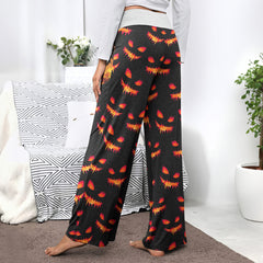 Halloween Moon Nightmare Women's High-waisted Wide Leg Pants | Wonder Skull