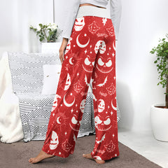 Christmas Nightmare Theme Women's High-waisted Wide Leg Pants | Wonder Skull