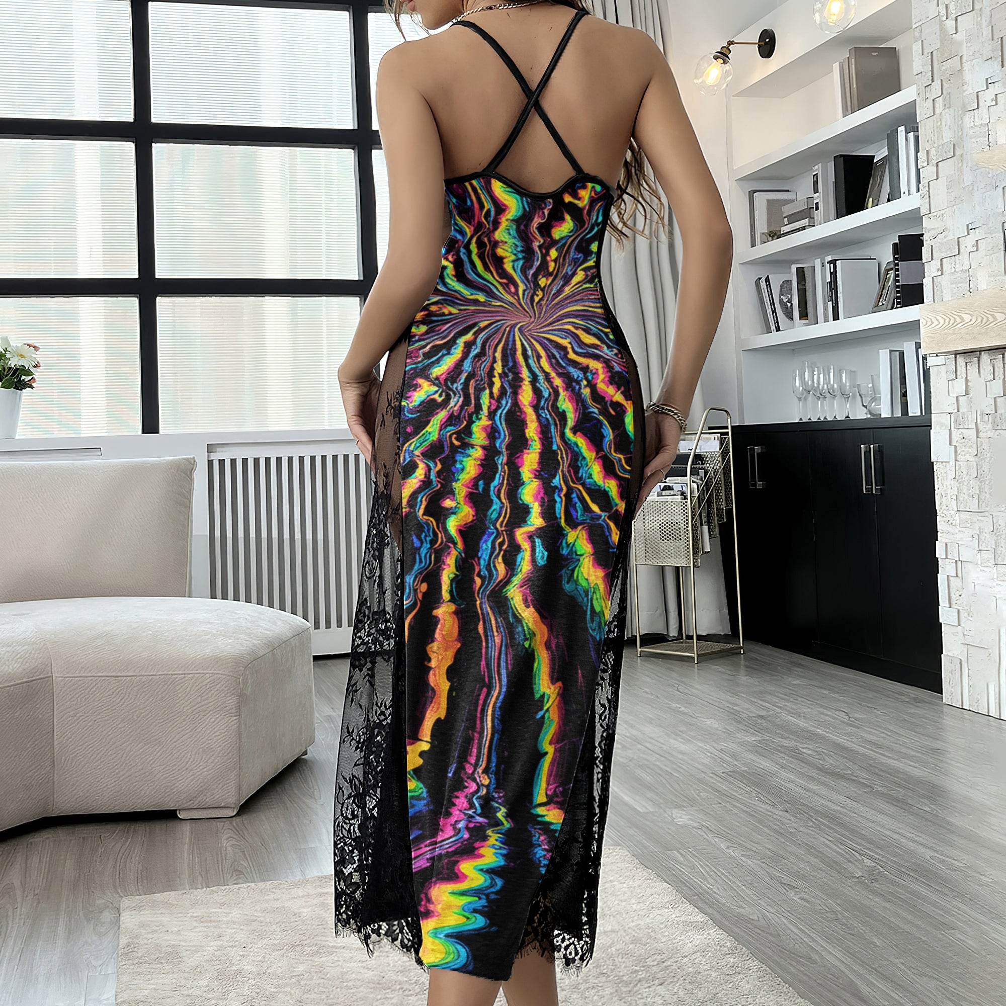 Rainbow Smile Melt Lace Cami Sleepwear