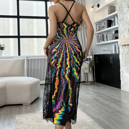 Rainbow Smile Melt Lace Cami Sleepwear
