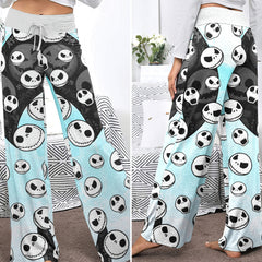 Skully Pop Parade Women's High-waisted Wide Leg Pants