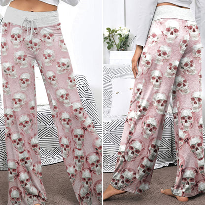 Sugar Skull Storm Women's High-waisted Wide Leg Pants