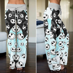 Skully Pop Parade Women's High-waisted Wide Leg Pants
