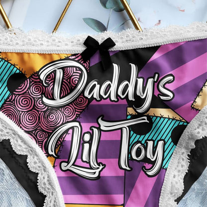 Wonder Skull Sinful Strings Lace Panty Set is for those who love mixing sweet with sassy. The white lace contrasts with bold gothic graphics and cheeky sayings, creating underwear that's both innocent and playful. Designed to make you feel confident and unstoppable, this set is perfect for treating yourself or planning a fun surprise. Comfort and attitude, all in one.