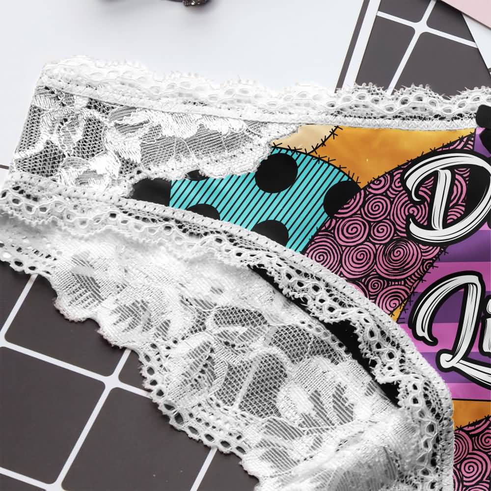 Wonder Skull Sinful Strings Lace Panty Set is for those who love mixing sweet with sassy. The white lace contrasts with bold gothic graphics and cheeky sayings, creating underwear that's both innocent and playful. Designed to make you feel confident and unstoppable, this set is perfect for treating yourself or planning a fun surprise. Comfort and attitude, all in one.